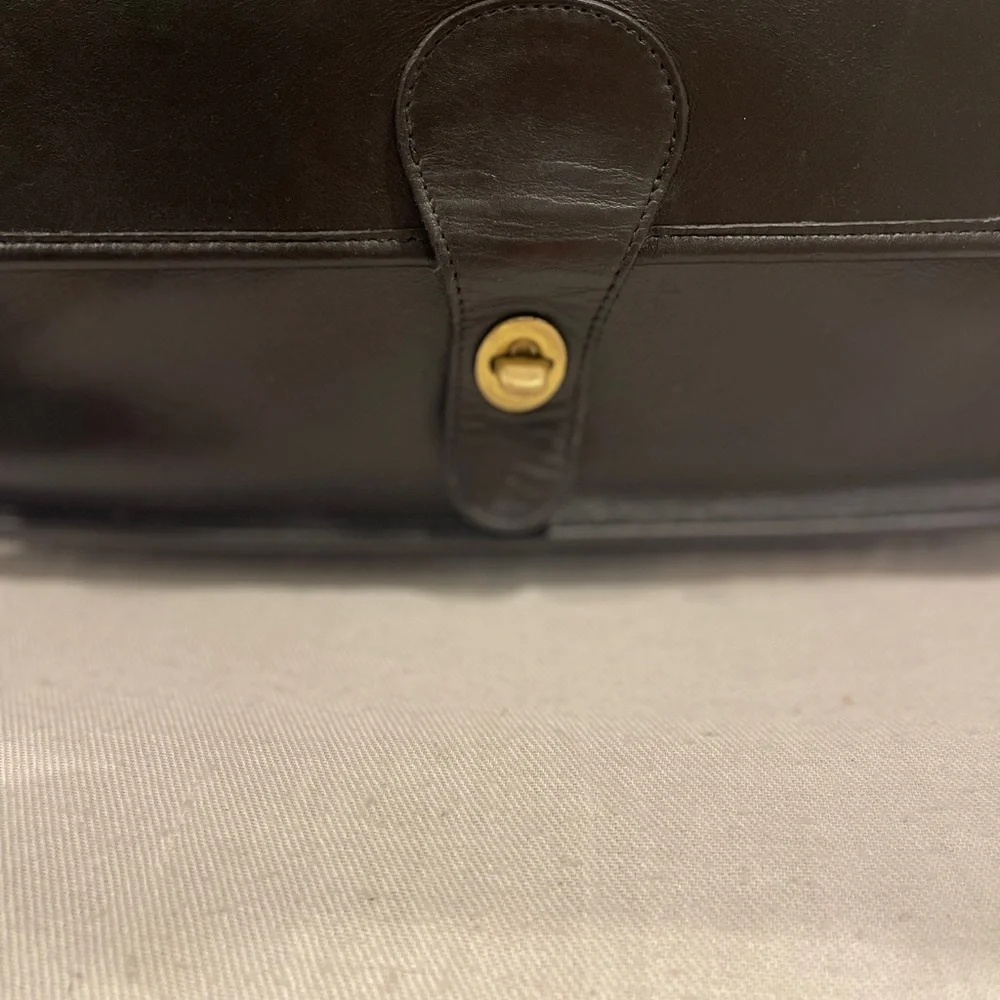 Vintage Coach Smooth Black Leather Metropolitan Briefcase Adj Strap 1133-311 OBO - Picture 6 of 16